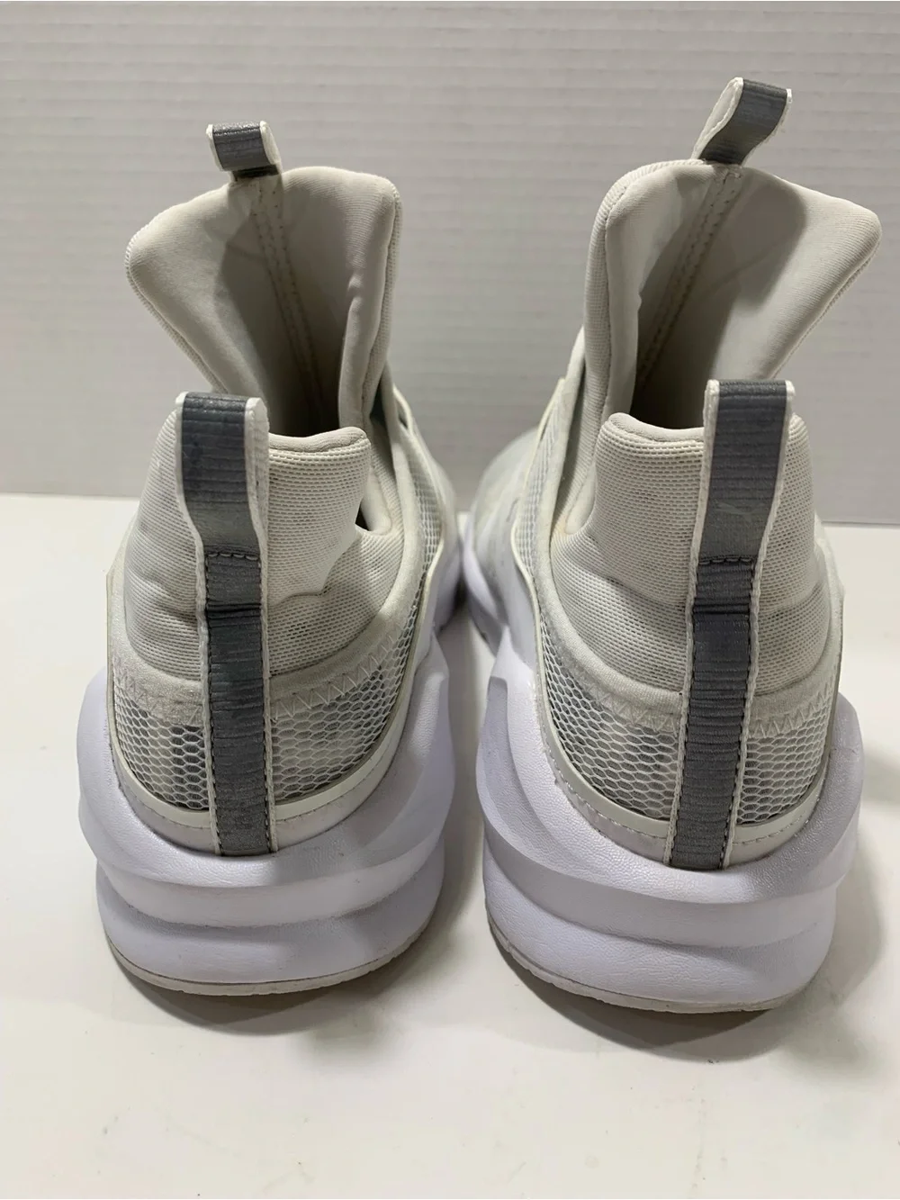 Puma Women’s White and Gray Slip-On Athletic Sneakers